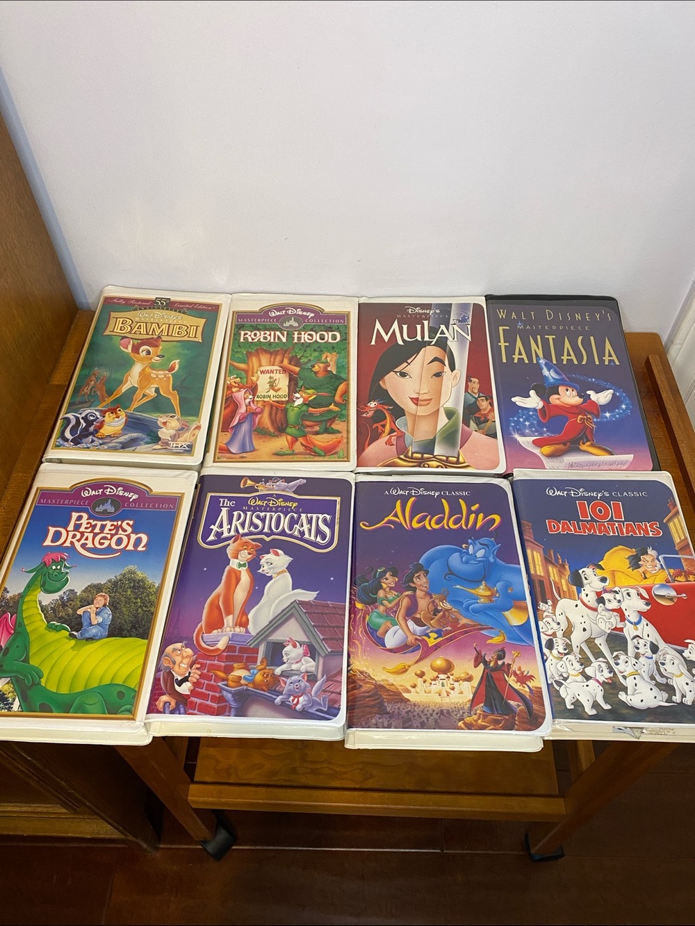 8 Disney VHS tapes, preowned.